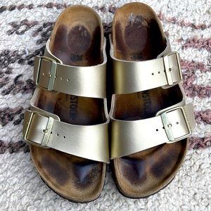 Birkenstock Gold 38 narrow sandal